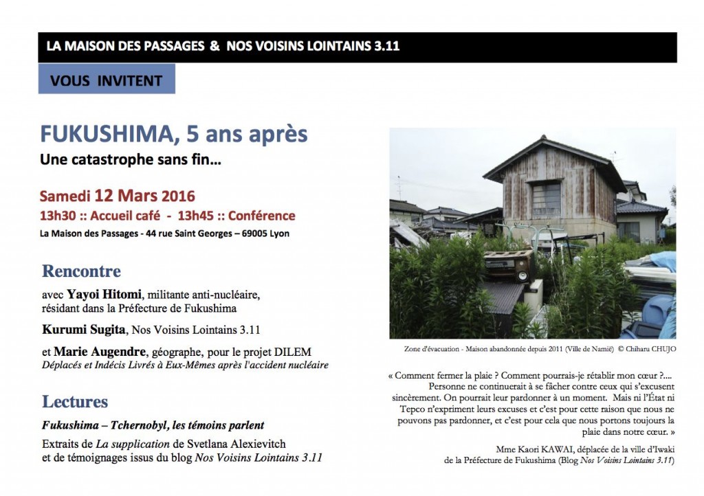 Fukushima 5 ans apr__s 12 mars MDP